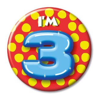 Paperdreams Button - I'm 3