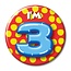 Paperdreams Button - I'm 3