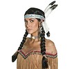 Indianenpruik met haarband en veer