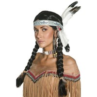 thumb-Indianenpruik met haarband en veer-1