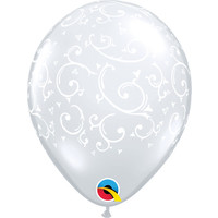Helium Ballon Barok - Transparant (28cm)