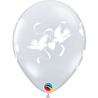 Helium Ballon Love Dove - Transparant (28cm)