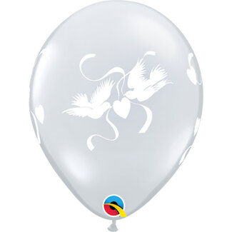 Qualatex Helium Ballon Love Dove - Transparant (28cm)