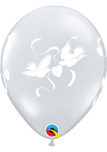 Helium Ballon Love Dove - Transparant (28cm) 