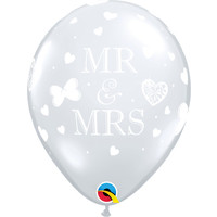 Helium Ballon Mr & Mrs - Transparant (28cm)