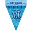 Unique Blue Glitz vlaggenlijn 70 - 275cm
