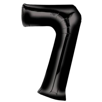 Haza-Witbaard Folieballon 7 Zwart - 83 cm