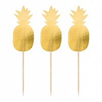 Party Prikkertjes Golden Pineapple - 20 stuks