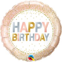 Folieballon Birthday Metallic Dots