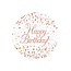 PartyXplosion Folieballon - Sparkling wit Happy Birthday Holograpic