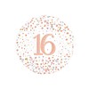 Folieballon - 16th Sparkling Fizz Birthday White & Rose Gold