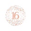PartyXplosion Folieballon - 16th Sparkling Fizz Birthday White & Rose Gold