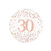 Folieballon - 30th Sparkling Fizz Birthday White & Rose Gold