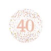 PartyXplosion Folieballon - 40th Sparkling Fizz Birthday White & Rose Gold