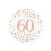 Folieballon - 60th Sparkling Fizz Birthday White & Rose Gold