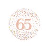 Folieballon - 65th Sparkling Fizz Birthday White & Rose Gold