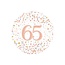 PartyXplosion Folieballon - 65th Sparkling Fizz Birthday White & Rose Gold