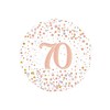 Folieballon - 70th Sparkling Fizz Birthday White & Rose Gold