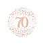 PartyXplosion Folieballon - 70th Sparkling Fizz Birthday White & Rose Gold