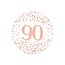 PartyXplosion Folieballon - 90th Sparkling Fizz Birthday White & Rose Gold