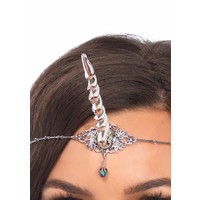 thumb-Unicorn Horn Headband - Silver-3