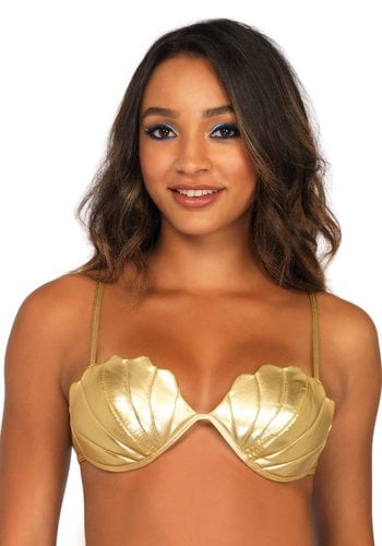 Mermaid shell bra top Gold 