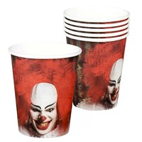 Set 6 Bekertjes Horror clown - 25 cl