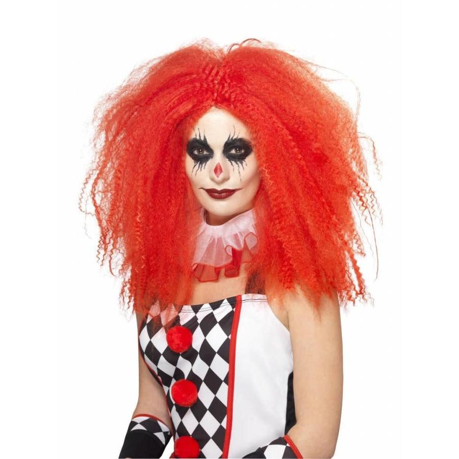 Clown Wig - Rood - Crimped-1