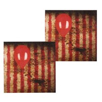 Set 12 Servetten Horror clown - 33 x 33 cm