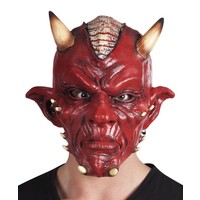 Latex hoofdmasker Duivel de luxe
