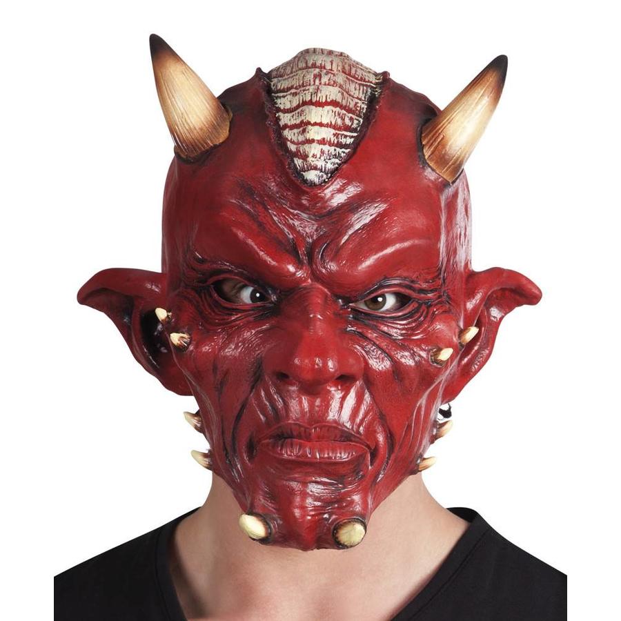 Latex hoofdmasker Duivel de luxe-1