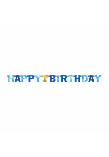 Letter Banner 1st Birthday Blue 