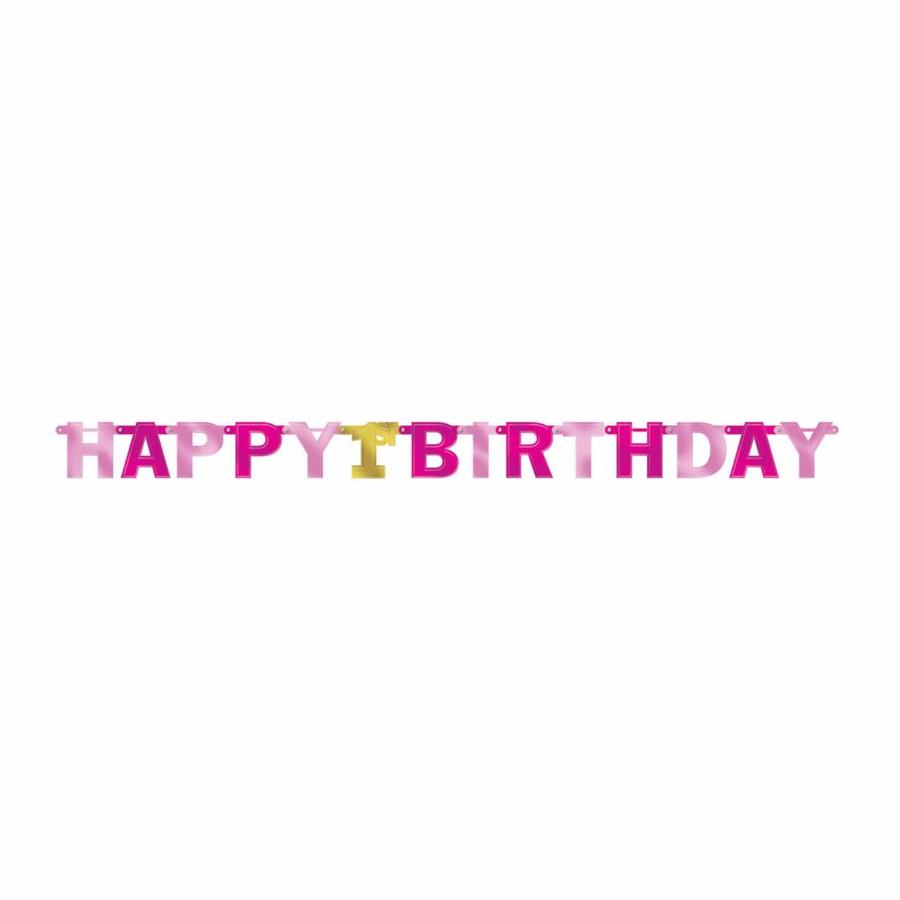 Letter Banner 1st Birthday Pink-1
