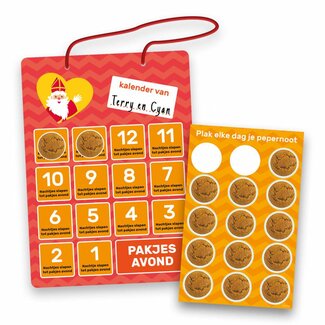 Folat Aftelkalender Sinterklaas met Stickers