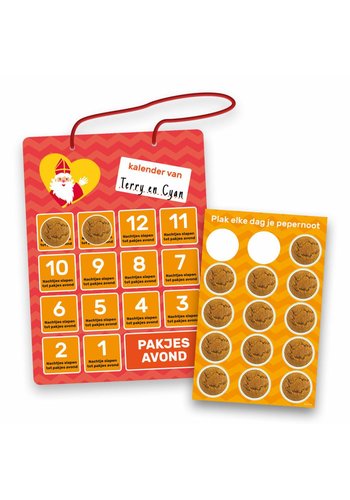 Aftelkalender Sinterklaas met Stickers 