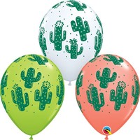 thumb-Helium Ballon Cactussen - 3 kleuren (28cm)-1