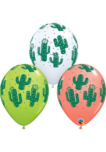 Helium Ballon Cactussen - 3 kleuren (28cm) 