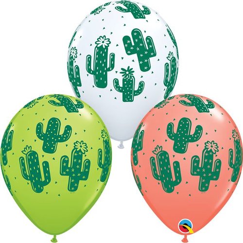 Helium Ballon Cactussen - 3 kleuren (28cm) 