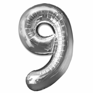 Paperdreams Folieballon 9 Zilver