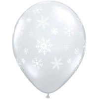 Helium Ballon Snowflake - Transparant (28cm)
