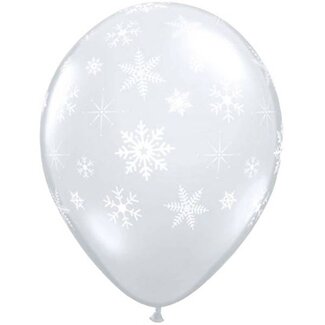 Qualatex Helium Ballon Snowflake - Transparant (28cm)