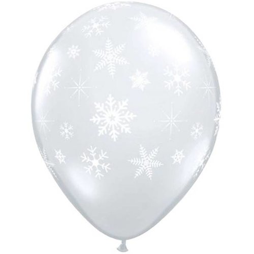 Helium Ballon Snowflake - Transparant (28cm) 