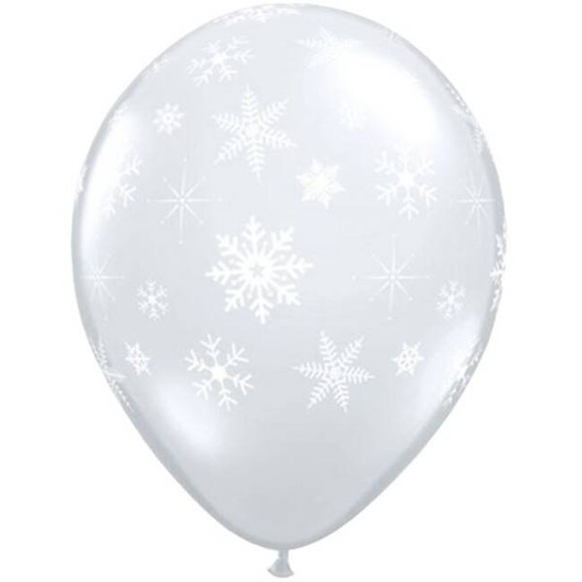 Helium Ballon Snowflake - Transparant (28cm)