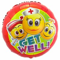 Smiley Get Well Folieballon