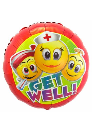 Smiley Get Well Folieballon 