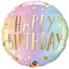 Qualatex Folieballon Birthday Pastel Ombre & Stars