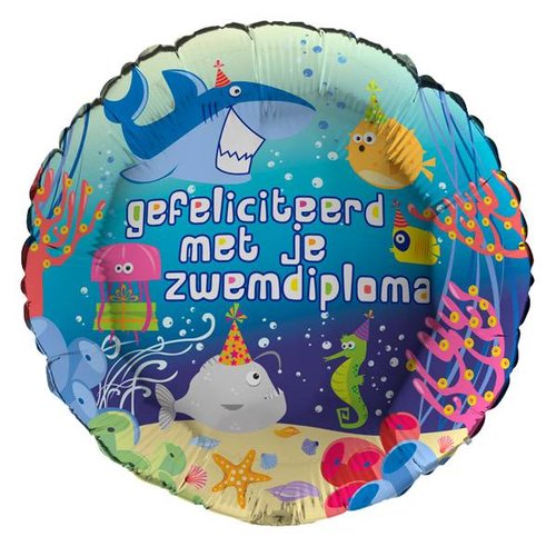 Folieballon Gefeliciteerd Zwemdiploma 