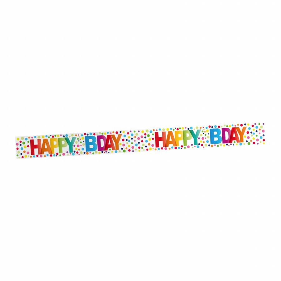 Markeerlint Rainbow Dots Happy Birthday - 15Mtr-1