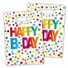 Feestzakjes Rainbow Dots Happy Birthday - 8st