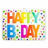 3D Deurbord Rainbow Dots Happy Birthday - PVC